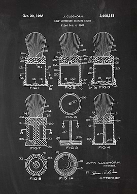 1965 Shaving Brush -Patent