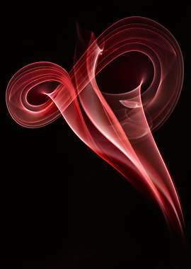 Red smoke swirls