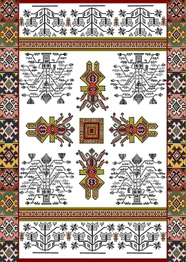 Moldavian carpet pattern