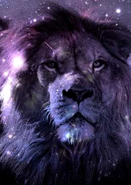 Leo Lion Purple Blue