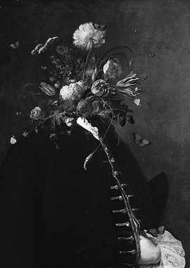 flower facade - black