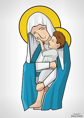 virgin mary holding jesus