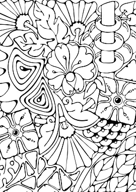 ZenDoodle Leaves 03