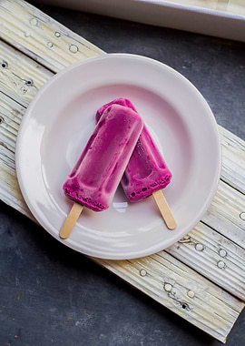 Plate with ice cream