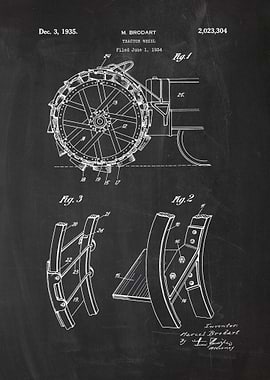 1925 Tractor Wheel-Patent