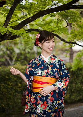 Traditional Kimono lady