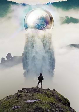Crystal ball waterfall