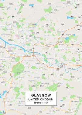 Glasgow map
