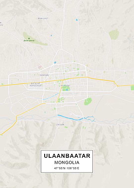 Ulaanbaatar map