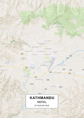 Kathmandu map
