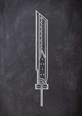 Chalk fantasy sword 2