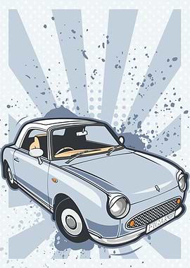 Pale Aqua Nissan Figaro