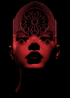 Girl & Gothic Rosette I