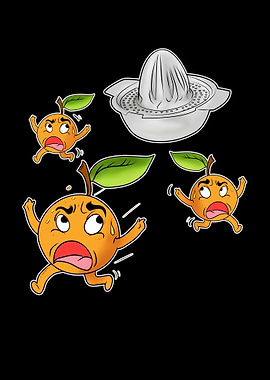 Funny Crying Orange Food