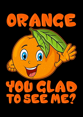 Funny Happy Orange Fruit
