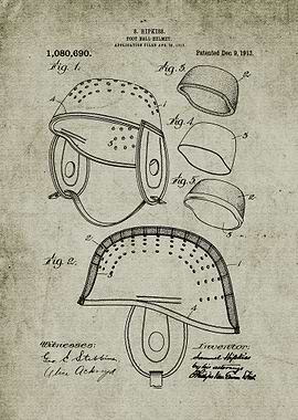 1913 Football Helmet