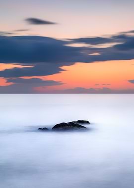 Lonely rocks at sunrise