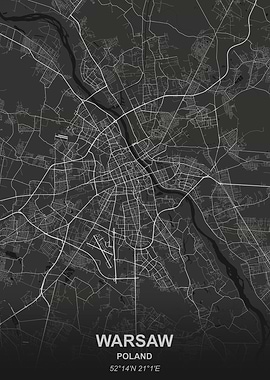 Warsaw city map