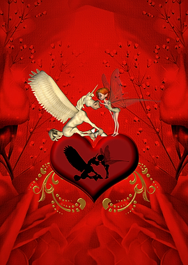 Fairy with cute pegasus