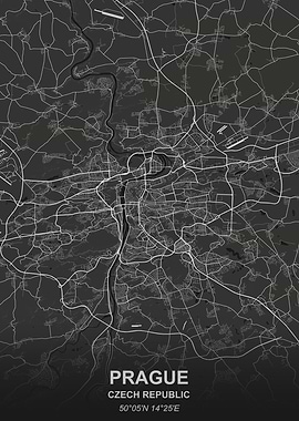 Prague city map