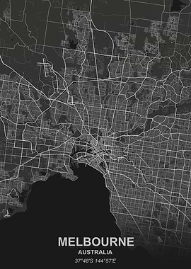 Melbourne city map