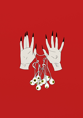 Creepy Hands Holding Eyes