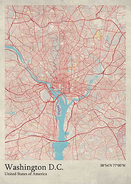 Washington DC city map