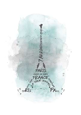 Eiffel Tower watercolor