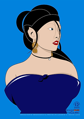 China girl blue violet