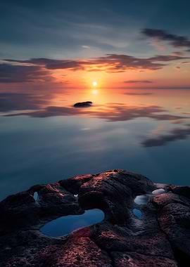 Sunrise's reflection