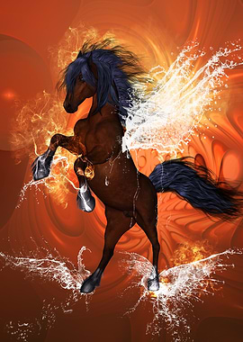 Horse with water wings