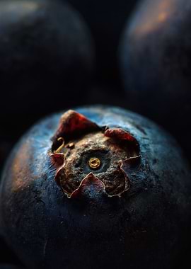 Blueberry photographed