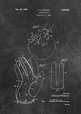 Williard 1945 bowling glov