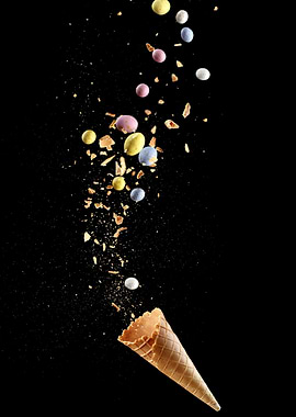 Cone with Easter Eggs