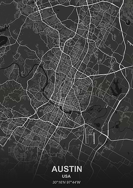 Austin USA city map