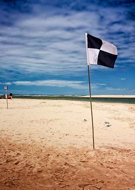 Flag On The Beach