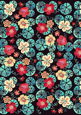 Watercolor Nasturtiums