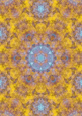 Mandala yellow blue