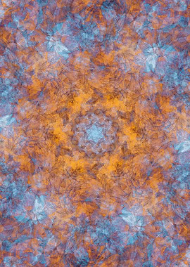 Mandala orange blue