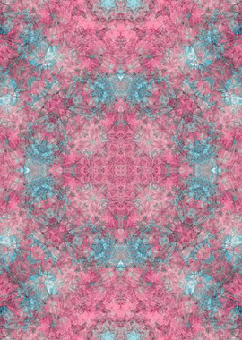 Mandala pink blue