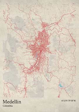 Medellin city map