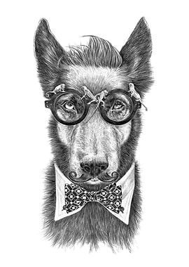 Hipster Dog