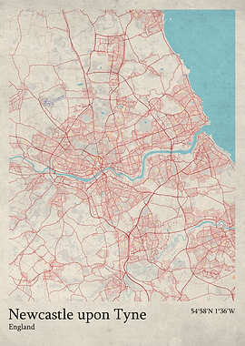 Newcastle city map
