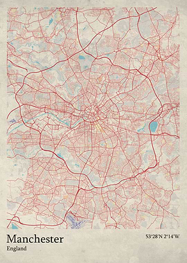 Manchester city map