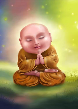 Peaceful Buddhist Monk