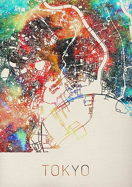 Tokyo Japan Street Map