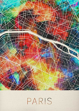 Paris France Street Map