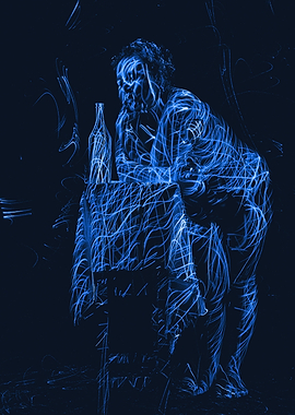 Women with a wine bottle