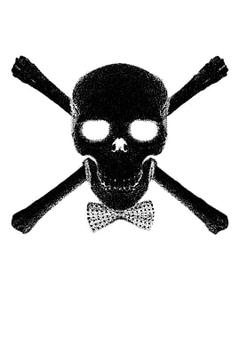 'Skull With Class' BnW