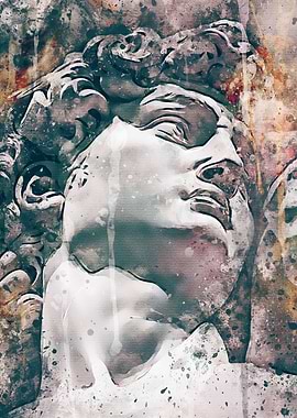 David Statue Watercolor